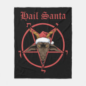 Kersthagelstans Sintersatanisme Goat Satan Baphome Fleece Deken (Voorkant)