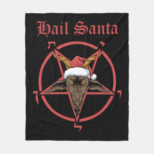 Kersthagelstans Sintersatanisme Goat Satan Baphome Fleece Deken (Voorkant)