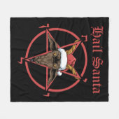 Kersthagelstans Sintersatanisme Goat Satan Baphome Fleece Deken (Voorkant (Horizontaal))