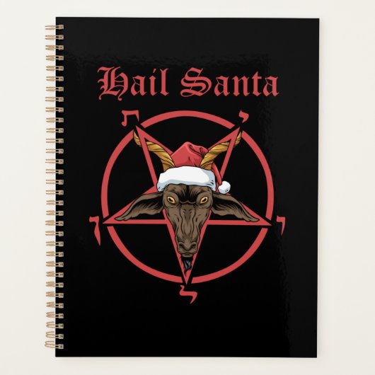 Kersthagelstans Sintersatanisme Goat Satan Baphome Planner (Voorkant)