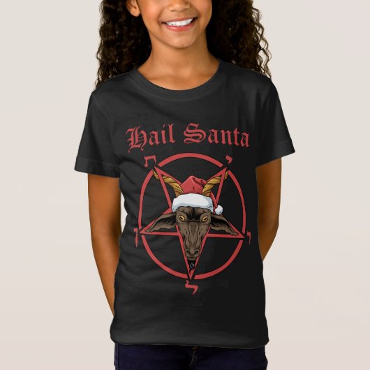 Kersthagelstans Sintersatanisme Goat Satan Baphome T-shirt (Voorkant)