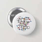 Kersthal decoratie kerstlichtjes Kerstmis Ronde Button 5,7 Cm (Voorkant /achterkant)