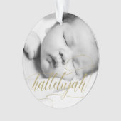 KerstHallelujah | Faux Gold met foto Ornament (voorkant)