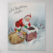 kerstHallo Vintage Poster (Voorkant)