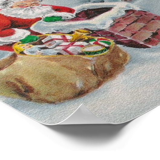 kerstHallo Vintage Poster (Hoek)