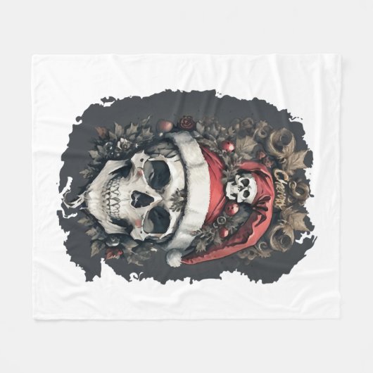 Kersthalloween Fleece Deken (Voorkant (Horizontaal))