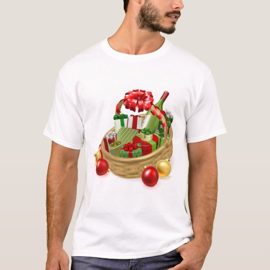 kerstHamper Gift Basket T-shirt (Voorkant)