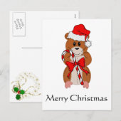 Kersthamster Feestdagenkaart (Voorkant / Achterkant)