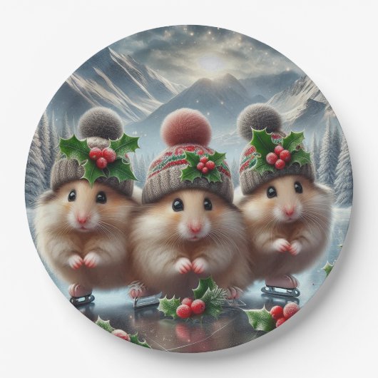 Kersthamsters Papieren Bordje (Voorkant)