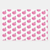 kersthand Waterkleurige sierplanten Snowflakes Inpakpapier Vel (Voorkant 3)