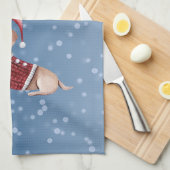 Kersthanddoek Dachshund Kitchen Towel Theedoek (Quarter Fold)