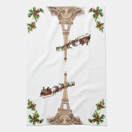 kersthanddoek in Parijs Theedoek (Verticaal)