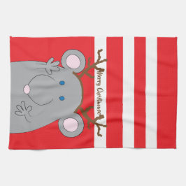 Kersthanddoek "Merry Christmouse" Theedoek