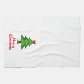 Kersthanddoek met kerstboom theedoek (Horizontaal)
