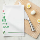 Kersthanddoek met kerstboom theedoek (Quarter Fold)