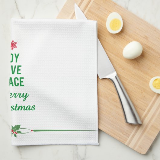 Kersthanddoek met kerstboom theedoek (Quarter Fold)