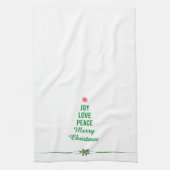 Kersthanddoek met kerstboom theedoek (Verticaal)