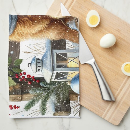 kersthanddoek theedoek (Quarter Fold)