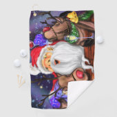 Kersthanddoeken, kersthanddoekkerstman en rendiere golfhanddoek (Insitu)