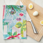  kersthanddoeken met Retro Style Cadeaus Theedoek (Quarter Fold)