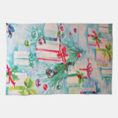 kersthanddoeken met Retro Style Cadeaus Theedoek (Horizontaal)