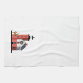 Kersthanddoeken, rondeilanden vuurtoren theedoek (Horizontaal)