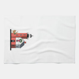 Kersthanddoeken, rondeilanden vuurtoren theedoek