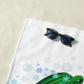 Kersthanddoeken Snowman en Girl Dansend Strandlaken (In situ)