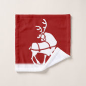 kersthanddoeken, speciaal gepersonaliseerd feestgo bad handdoek (Wasdoekje)