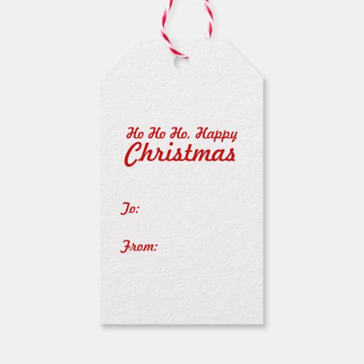 kersthanden van santa beard grafisch cadeau label cadeaulabel (Achterkant)