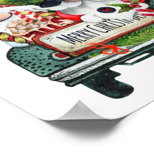 Kersthandendraaien ontkoppelen afdrukken poster (Hoek)