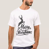 Kersthandgeschriften, snoepautomaten en sneeuwvlok t-shirt (Voorkant)
