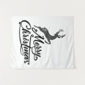 Kersthandgeschriften, snoepautomaten en sneeuwvlok wandkleed (Voorkant (horizontaal))