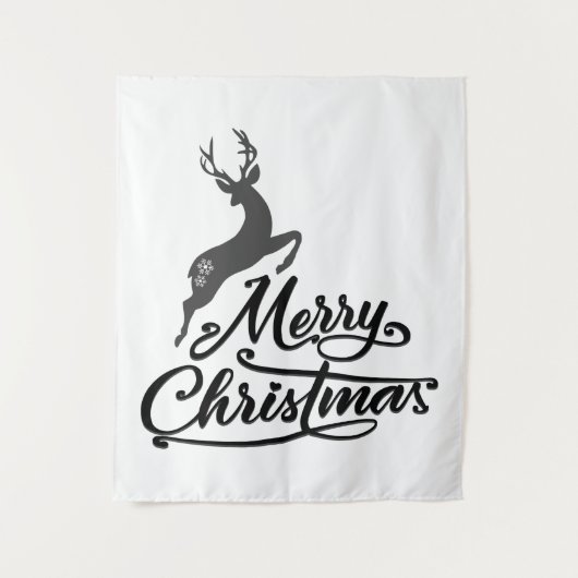 Kersthandgeschriften, snoepautomaten en sneeuwvlok wandkleed (Voorkant)