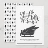 Kersthandschoen met gebluste dunne buikholte Rusti Feestdagenkaart (Voorkant / Achterkant)