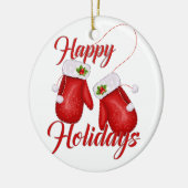 Kersthandschoenen Prettige feestdagen Ornament (Links)