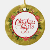 Kersthanen, aangepast aan jaar keramisch ornament (Voorkant)