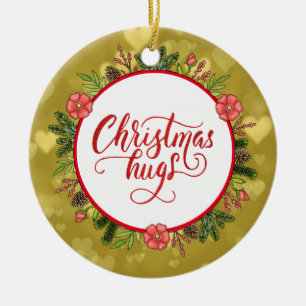 Kersthanen, aangepast aan jaar keramisch ornament