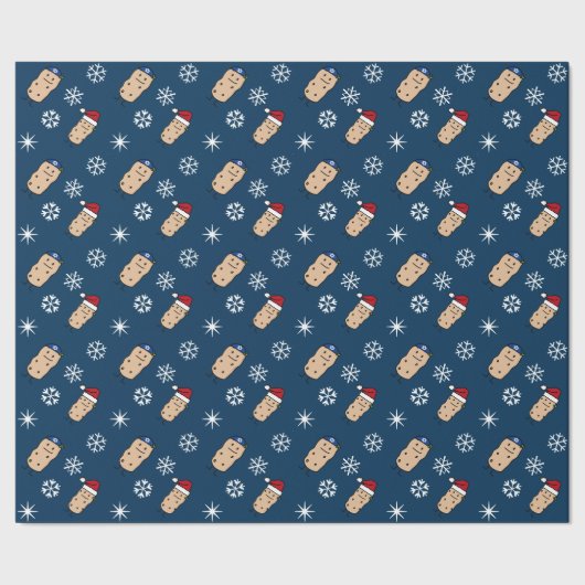 Kersthanukkah Aardappelen verpakkingspapier Cadeaupapier (Zoom)