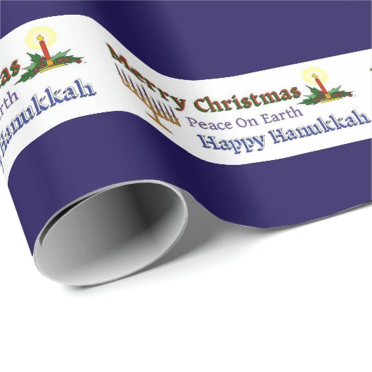 Kersthanukkah Cadeaupapier (Rol Hoek)