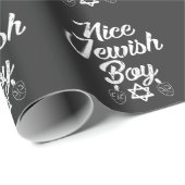 Kersthanukkah Funny Jewish Boy Cadeaupapier (Rol Hoek)