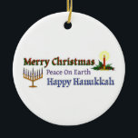 Kersthanukkah Keramisch Ornament<br><div class="desc">Speciale sieraad,  geweldig cadeau!</div>