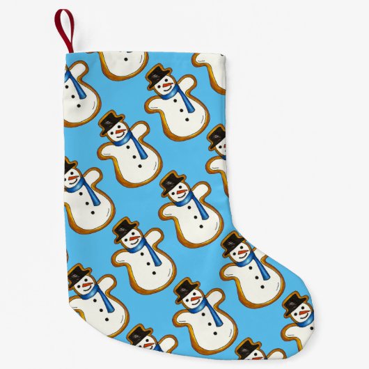 Kersthanukkah Winter Snowman Holiday Cookie Kleine Kerstsok (Voorkant)