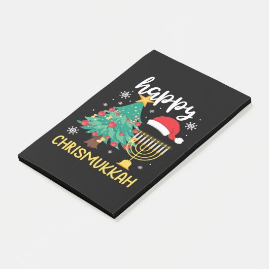 KerstHappy Chrismukkah Cool Holiday Gift Post-it® Notes (Schuin)