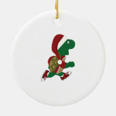 Kersthardloopschildpad Keramisch Ornament (Achterkant)