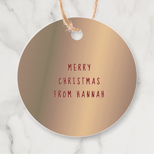 KERSTHART EN KNUFFELS ROOD GOUD CADEAU LABEL (Achterkant)