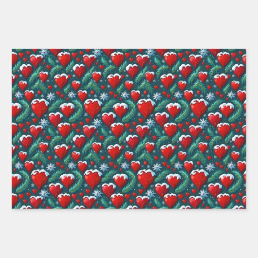 Kersthart Inpakpapier Vel (Voorkant 3)