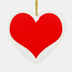 kersthart keramisch ornament