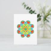 Kersthart Mandala Briefkaart (Staand voorkant)