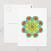 Kersthart Mandala Briefkaart (Voorkant / Achterkant)